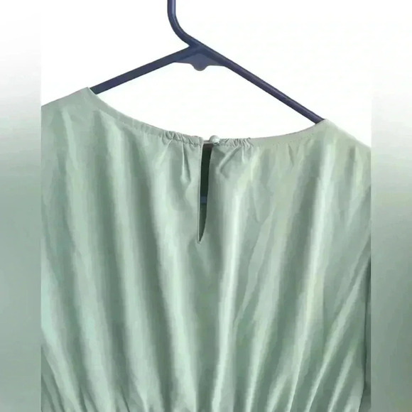 Amazon women’s ECOWISH Summer Short Puff Sleeve Crew neck light green small NWOT - Picture 6 of 6